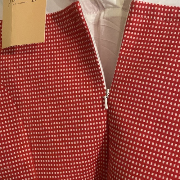NWT Pearl by Lela Rose Checkered short sleeve poplin combo top Super Stylish - Picture 3 of 9